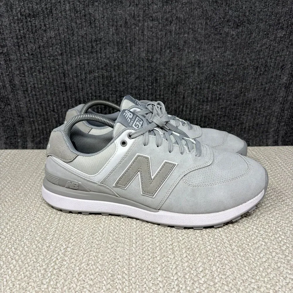 New Balance 574 Greens V2 Spikeless Golf Shoes Grey White Mens 9.5 2E WIDE